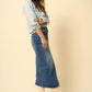 INSANE GENE Crossover Midi Jeans Skirt