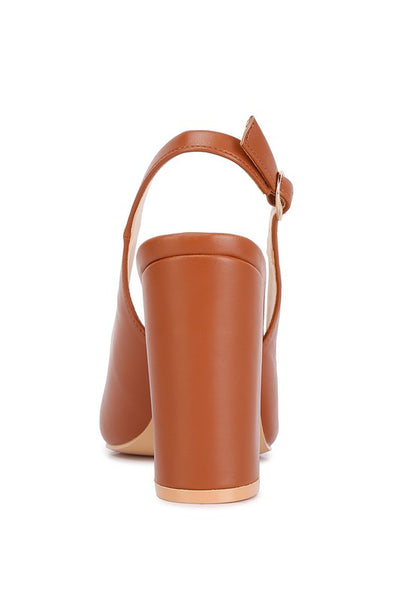RAG & Co. Creidne Block Heel Pointed Toe Sandals