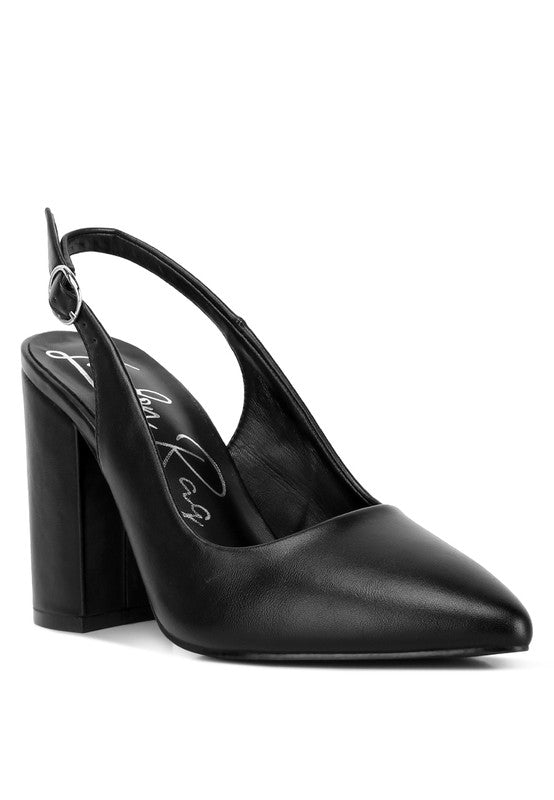 RAG & Co. Creidne Block Heel Pointed Toe Sandals