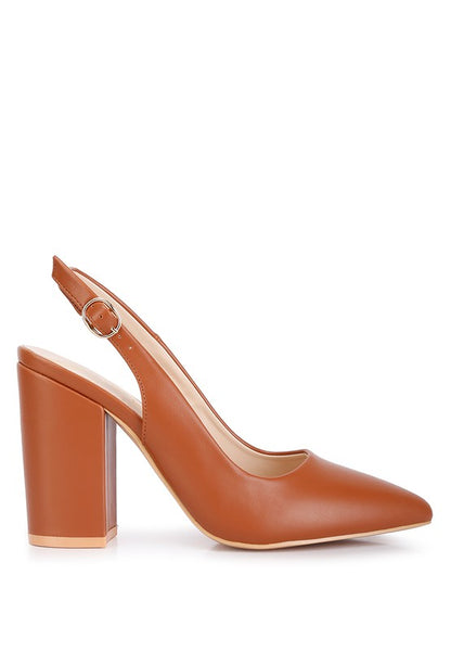 RAG & Co. Creidne Block Heel Pointed Toe Sandals