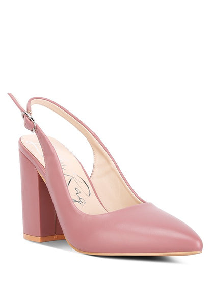 RAG & Co. Creidne Block Heel Pointed Toe Sandals