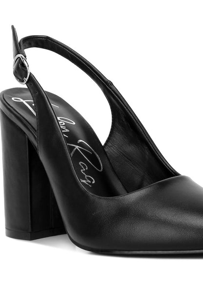 RAG & Co. Creidne Block Heel Pointed Toe Sandals