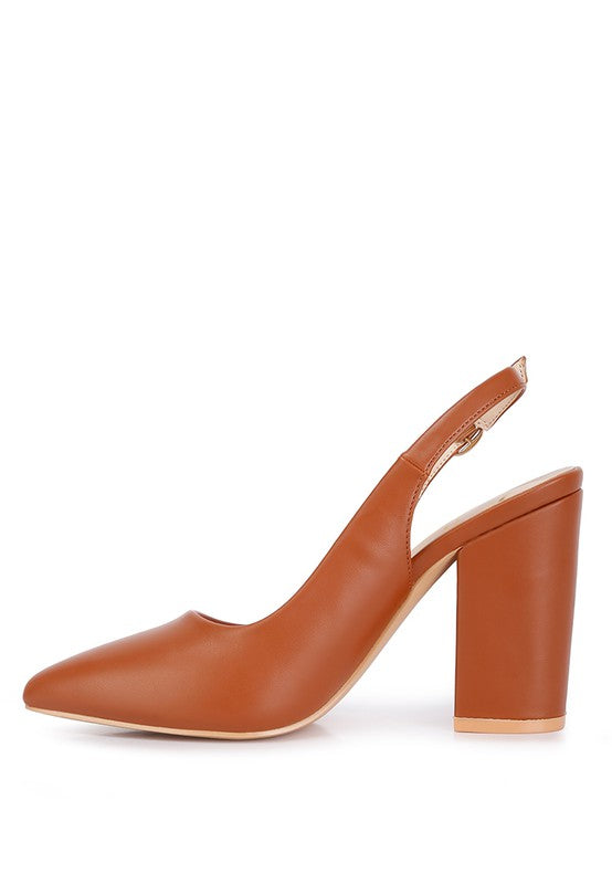 RAG & Co. Creidne Block Heel Pointed Toe Sandals