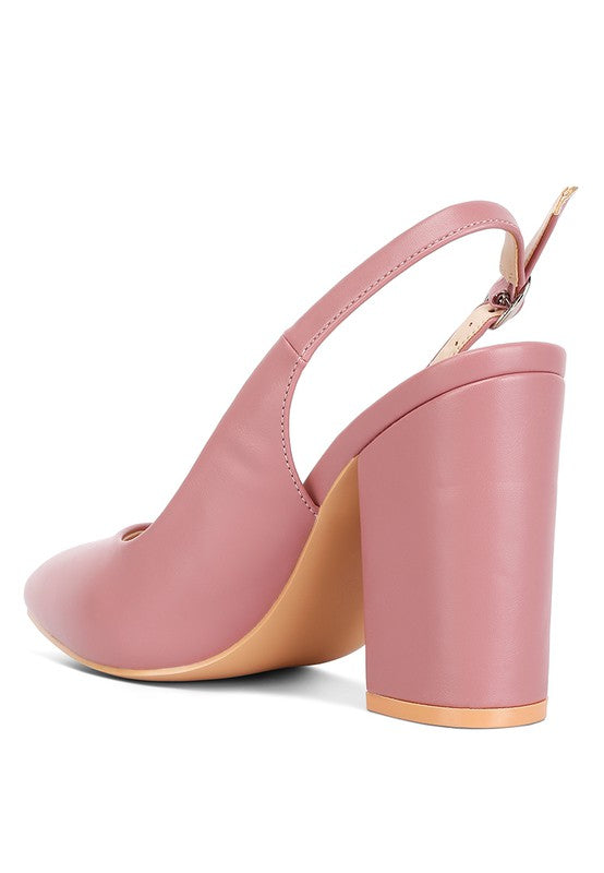 RAG & Co. Creidne Block Heel Pointed Toe Sandals