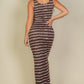 CAPELLA Tie Dye Printed Tank Bodycon Maxi Dress