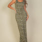 CAPELLA Tie Dye Printed Tank Bodycon Maxi Dress
