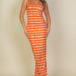 CAPELLA Tie Dye Printed Tank Bodycon Maxi Dress