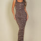 CAPELLA Tie Dye Printed Tank Bodycon Maxi Dress