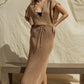 GILLI Knitted Taupe Cover-up Sweater Dress