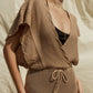 GILLI Knitted Taupe Cover-up Sweater Dress