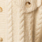 Collared Cable Sweater Cardigan