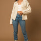 Collared Cable Sweater Cardigan
