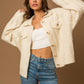 Collared Cable Sweater Cardigan