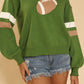 MISS SPARKLING Football Print Knit Sweater