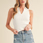 AEMI & Co. Gloria Henley Knit Sweater Tank