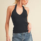 AEMI & Co. Gloria Henley Knit Sweater Tank
