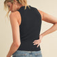 AEMI & Co. Gloria Henley Knit Sweater Tank