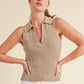 AEMI & Co. Gloria Henley Knit Sweater Tank