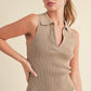 AEMI & Co. Gloria Henley Knit Sweater Tank