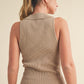 AEMI & Co. Gloria Henley Knit Sweater Tank