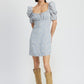 EMORY PARK Mini Floral Dress with Puff Sleeves