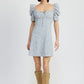 EMORY PARK Mini Floral Dress with Puff Sleeves