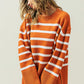 BiBi Ribbed Hem Stripe Sweater