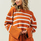 BiBi Ribbed Hem Stripe Sweater