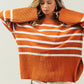 BiBi Ribbed Hem Stripe Sweater