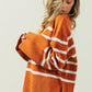 BiBi Ribbed Hem Stripe Sweater