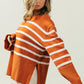 BiBi Ribbed Hem Stripe Sweater