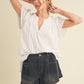 AEMI & Co. Thia Embroidered Short Sleeve Top