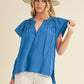AEMI & Co. Thia Embroidered Short Sleeve Top