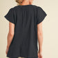 AEMI & Co. Thia Embroidered Short Sleeve Top