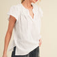 AEMI & Co. Thia Embroidered Short Sleeve Top