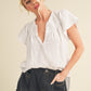 AEMI & Co. Thia Embroidered Short Sleeve Top