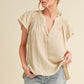 AEMI & Co. Thia Embroidered Short Sleeve Top