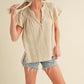 AEMI & Co. Thia Embroidered Short Sleeve Top