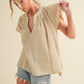 AEMI & Co. Thia Embroidered Short Sleeve Top