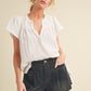AEMI & Co. Thia Embroidered Short Sleeve Top