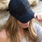 AILI'S CORNER Tweed Sparkle Ball Cap