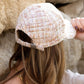 AILI'S CORNER Tweed Sparkle Ball Cap