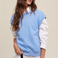 LISTICLE Short Sleeve Boxy Crew Neck Sweat Vest Top