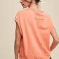 LISTICLE Short Sleeve Boxy Crew Neck Sweat Vest Top