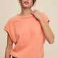 LISTICLE Short Sleeve Boxy Crew Neck Sweat Vest Top