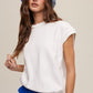 LISTICLE Short Sleeve Boxy Crew Neck Sweat Vest Top