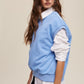 LISTICLE Short Sleeve Boxy Crew Neck Sweat Vest Top