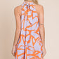 Resort style halter neck short sundress PLUS