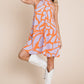 Resort style halter neck short sundress PLUS
