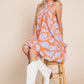 Resort style halter neck short sundress PLUS